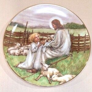 THE LORD IS MY SHEPHERD COLLECTOR PLATE WJ GEORGE BOX, COA